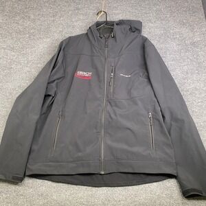 Grundens Gage Technical Gear Mens 2XL Black Softshell Hooded Jacket GTH100 Birch